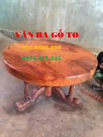 Bàn tròn gỗ_BTGD 004