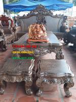 Bàn ghế gỗ Louis Hoàng Gia 6 món