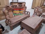 BÀN GHẾ GỖ| MINH ĐÀO TAY 6 MÓN GÕ ĐỎ
