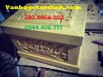 Quách gỗ vàng tâm chạm Sen_ QS10