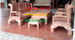 Bàn ghế gỗ| Bàn ghế Minh Tần hương đá cột 12 cm 6 món