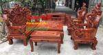 Bàn ghế gỗ| Bàn ghế Rồng khuỳnh tay hương đá
