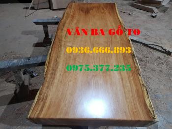 Bàn ăn|Mặt bàn gỗ gõ đỏ _MBA301