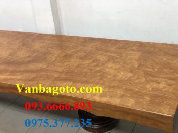 Bàn ăn|Mặt bàn gỗ gõ đỏ _MBA304