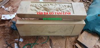 Quách gỗ vàng tâm trạm sen _ QS10