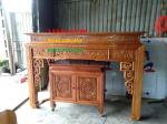 Bàn thờ gia tiên + bàn cơm (gỗ gụ)