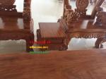 Bộ bàn ghế gỗ Nghê Bảo Đỉnh 10 món cột 14 cm
