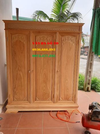 Tủ 3 buồng gỗ gõ đỏ