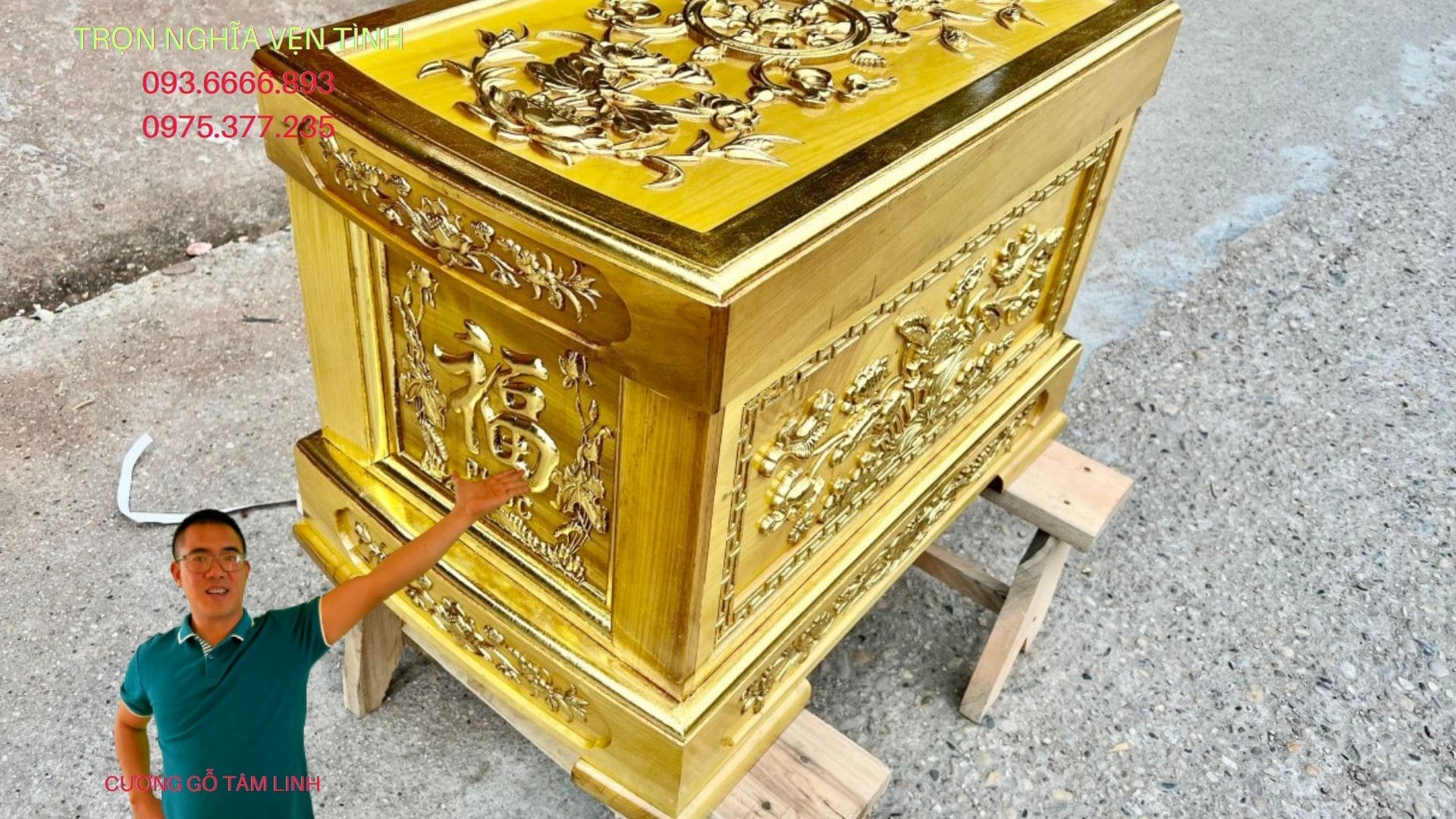 quách gỗ vàng tâm