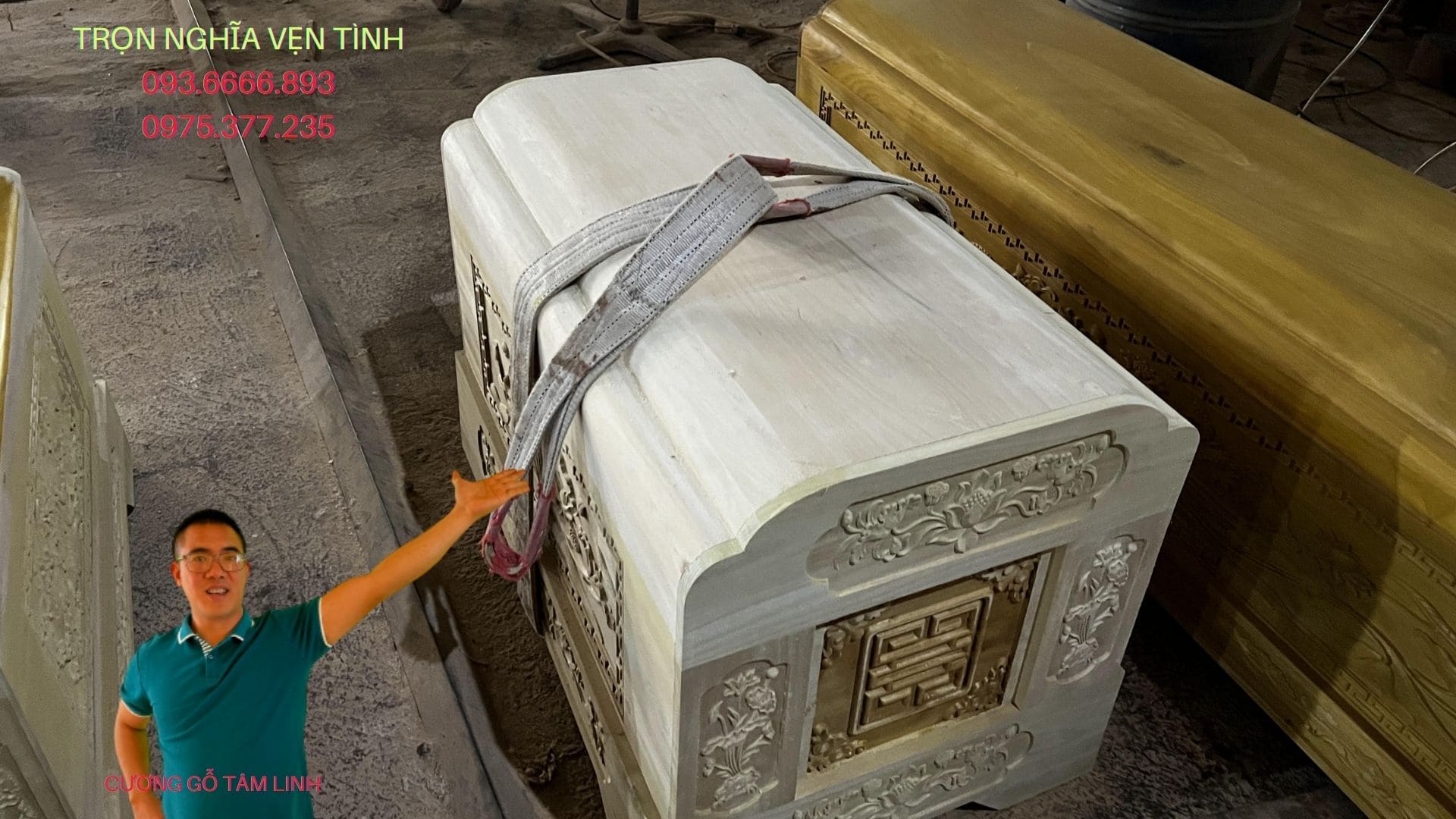 quách gỗ vàng tâm