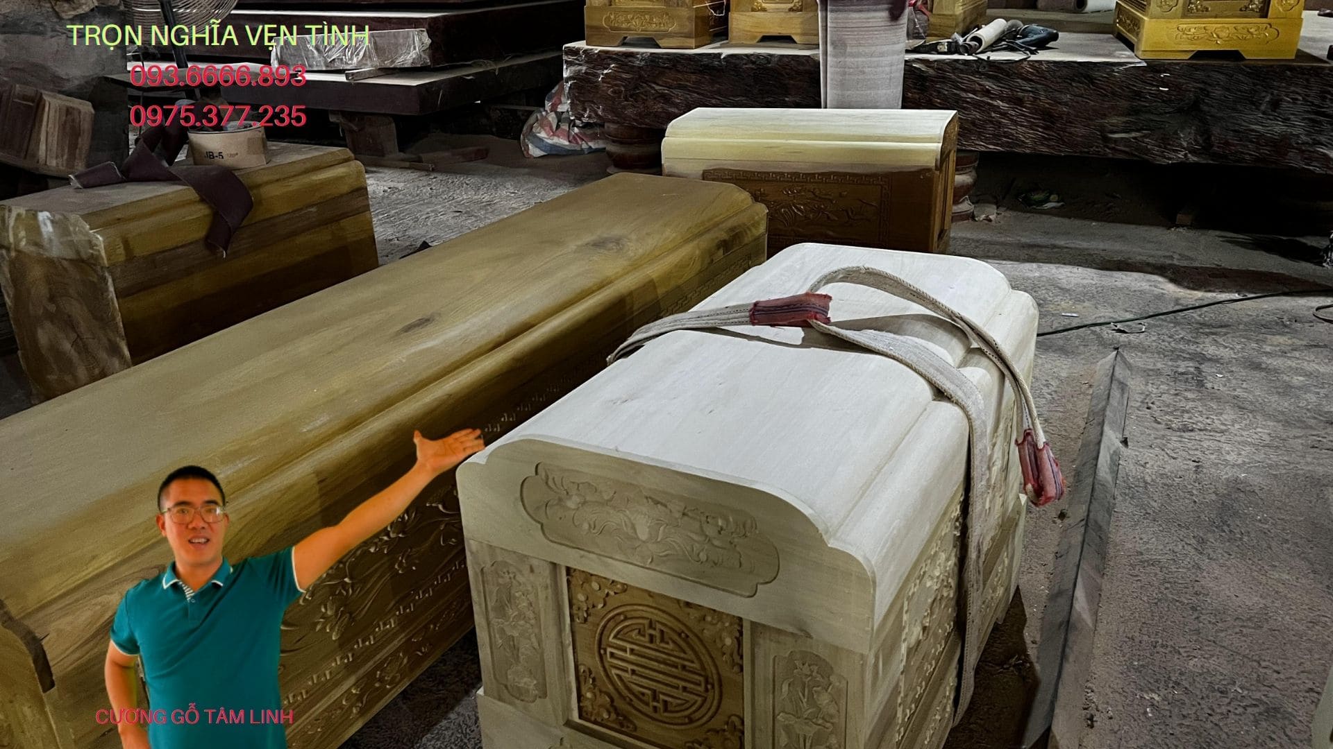 quách gỗ vàng tâm
