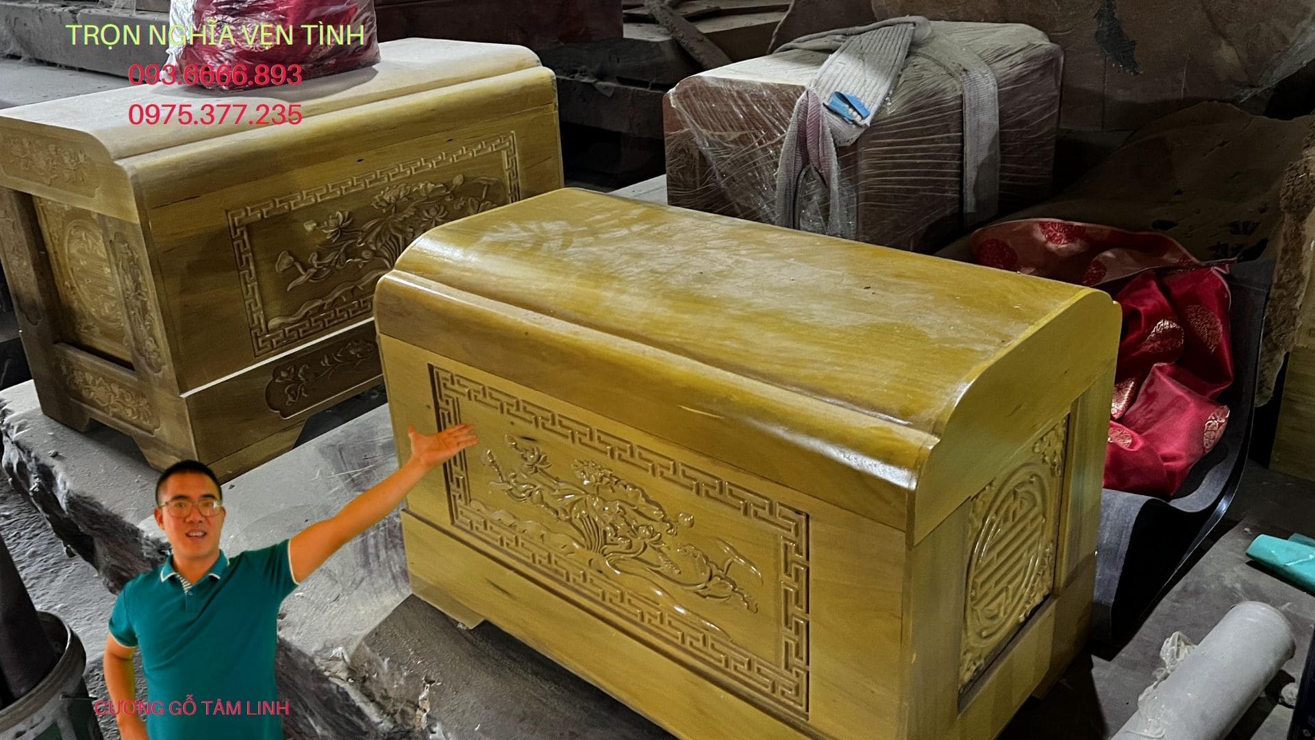 quách gỗ vàng tâm