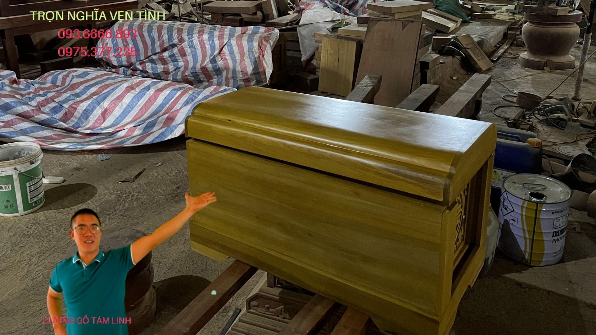 quách gỗ vàng tâm