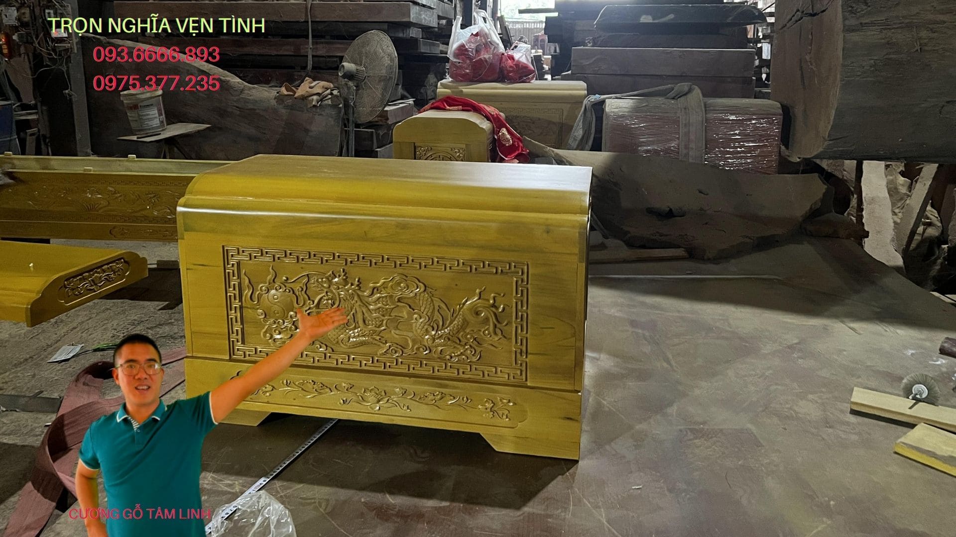 quách gỗ vàng tâm