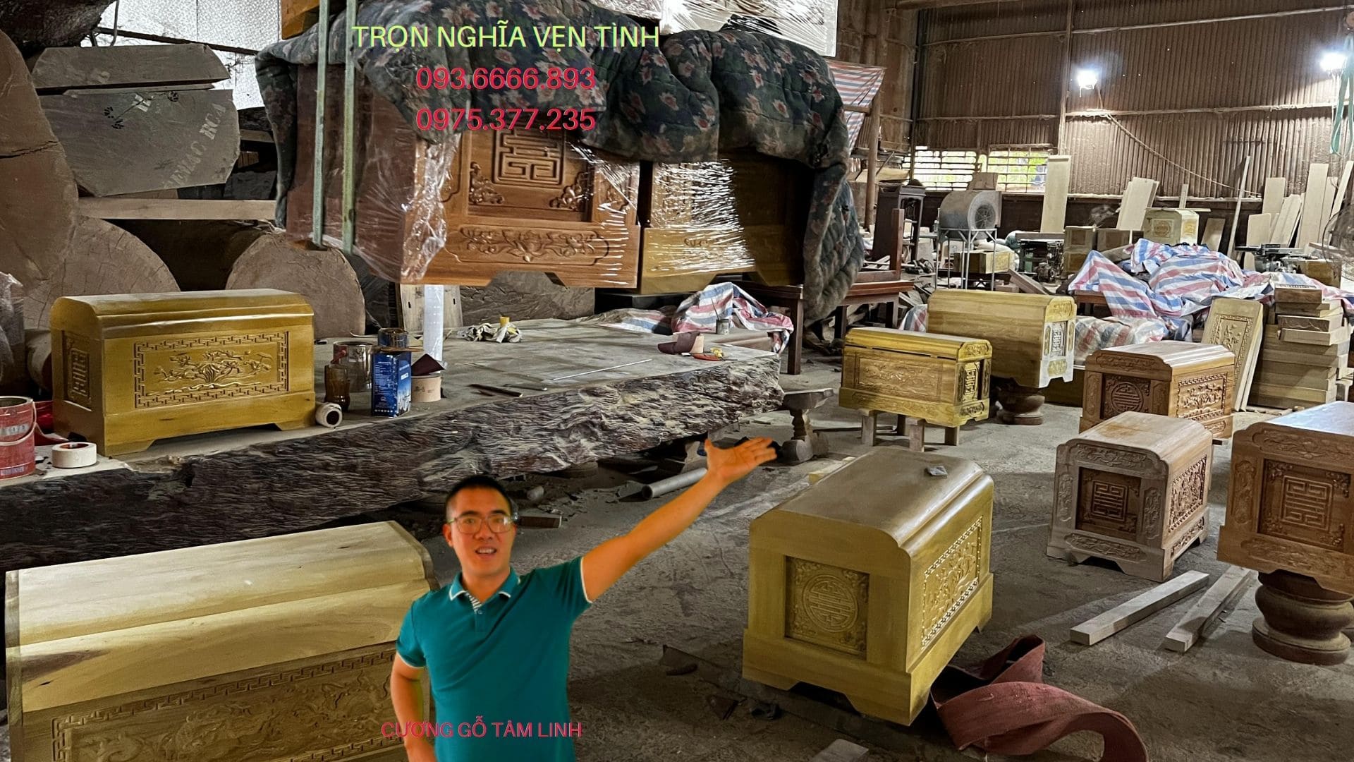 quách gỗ vàng tâm