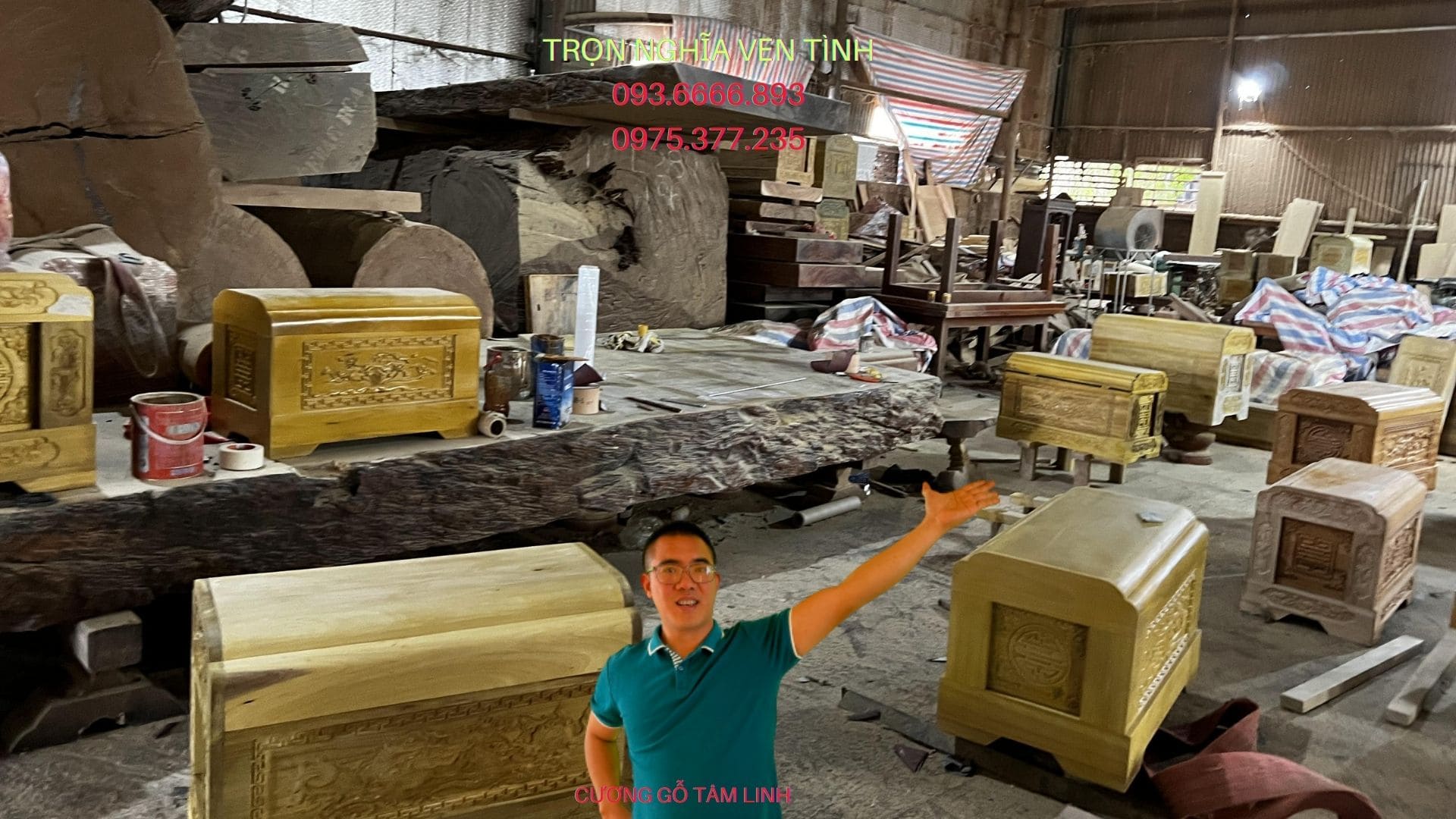 quách gỗ vàng tâm