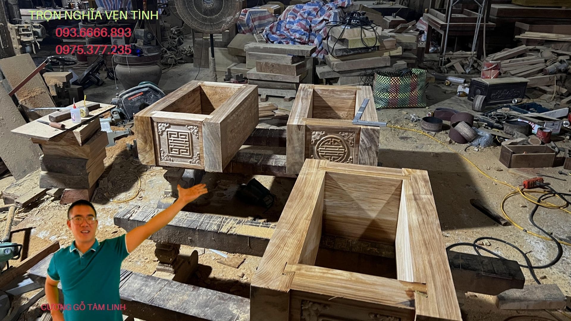 quách gỗ vàng tâm