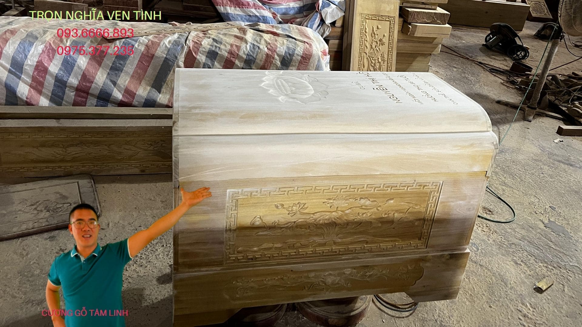 quách gỗ vàng tâm
