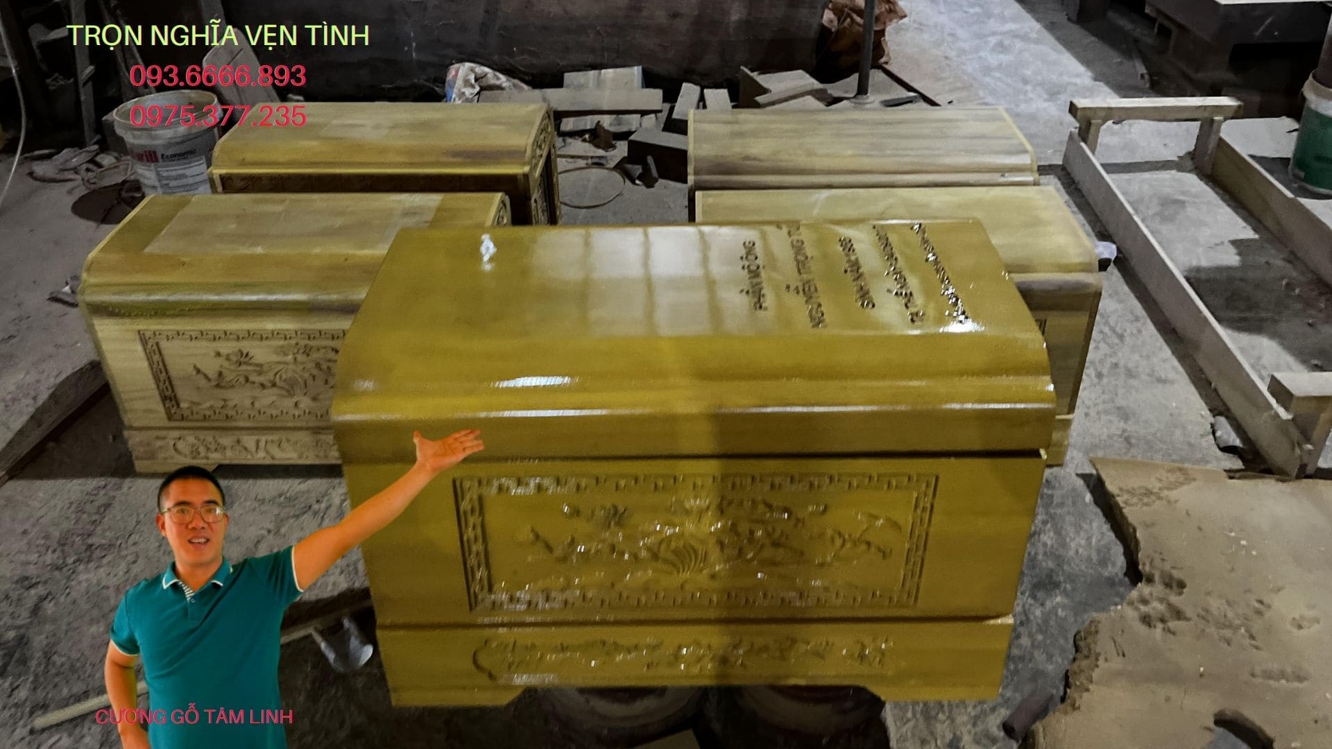 quách gỗ vàng tâm