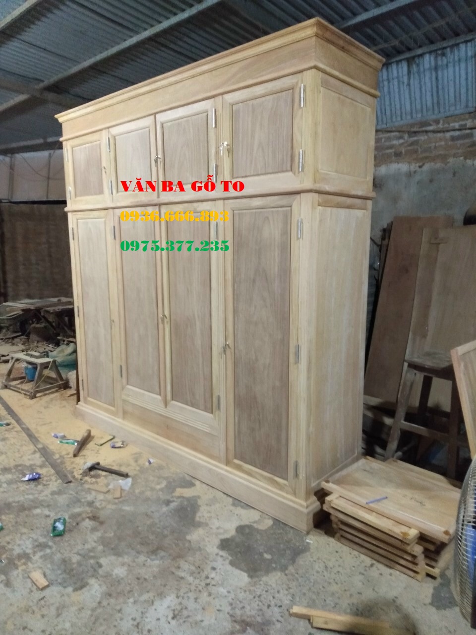 Tủ áo gỗ tự nhiên tại Hải PHòng